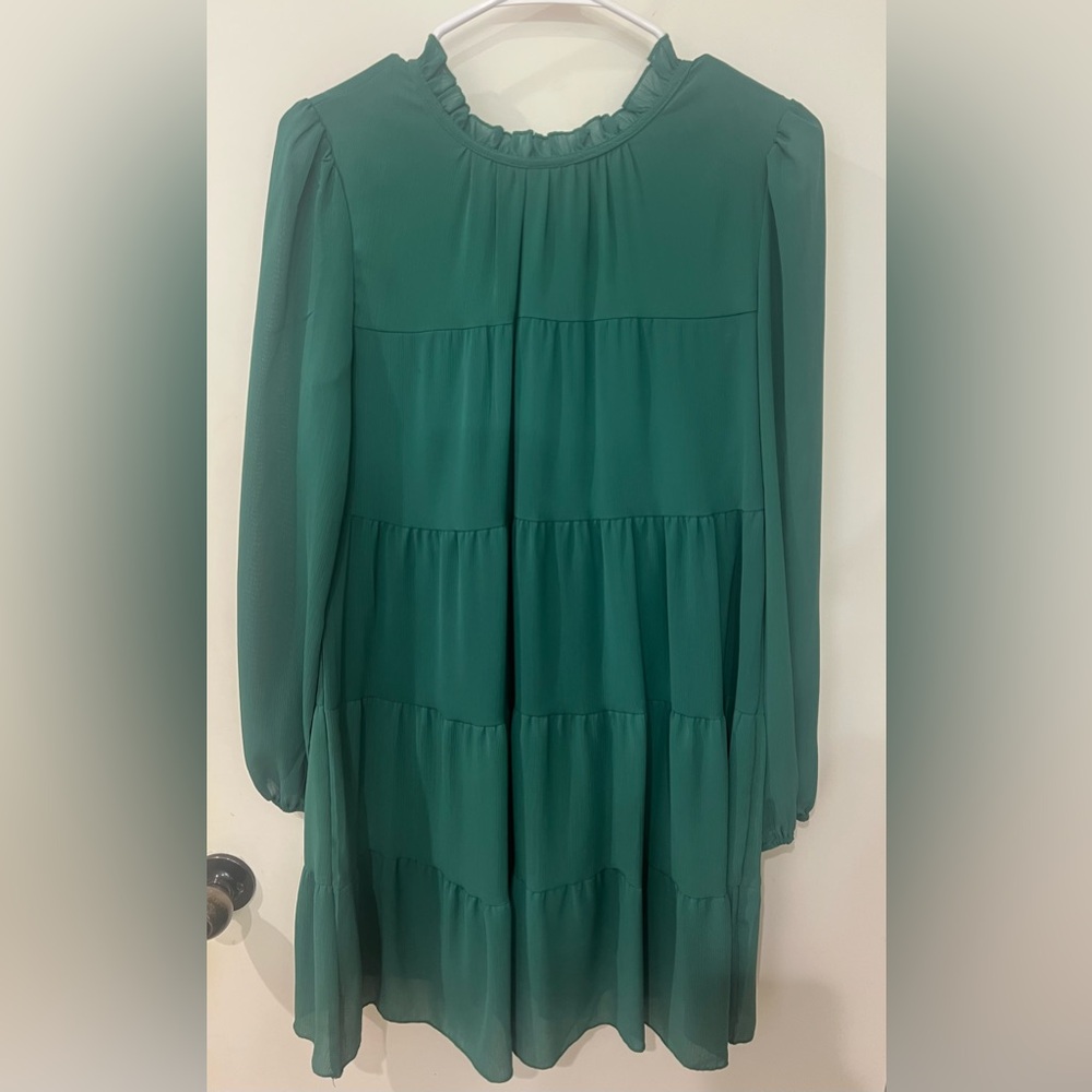 Trendy Boutique Green Tiered Dress